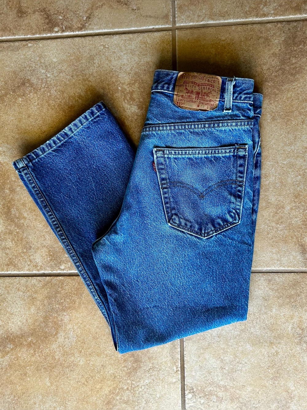 Vintage 90’s Levi’s 517 Boot Cut Jeans Made in USA W32 L24 Medium Wash Denim